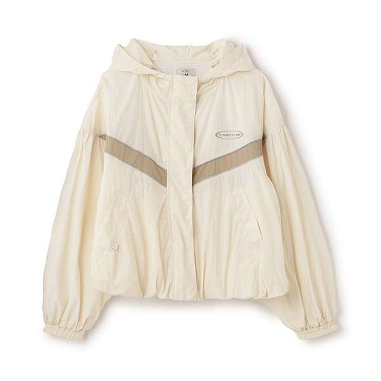 [AMI] Water-Repellent Hooded Balloon Light Bomber Jacket,Ivory, large image number 3