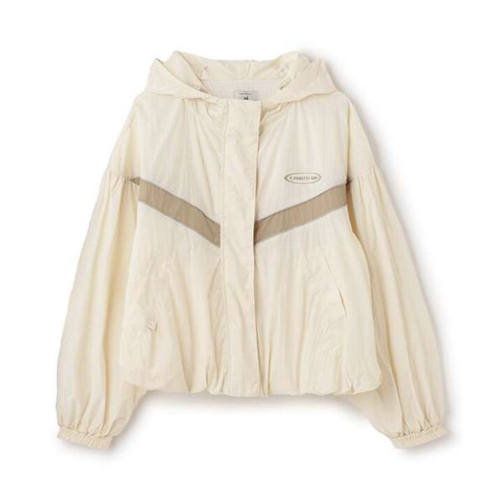 [AMI] Water-Repellent Hooded Balloon Light Bomber Jacket,Ivory, medium image number 3