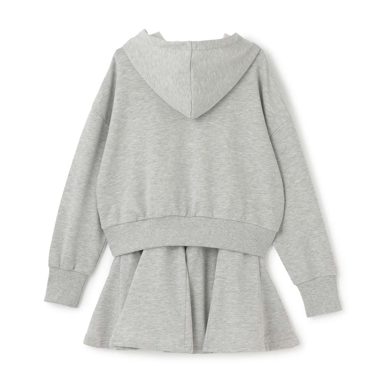 Hoodie & Skirt Set,Medium gray, large image number 4