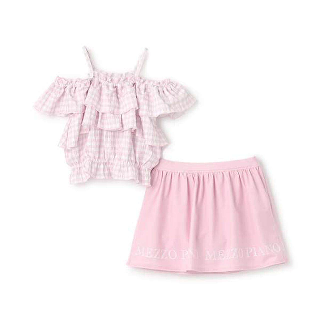 [SWIM] Off-Shoulder Frill Separate Swimsuit,Light pink, large image number 2