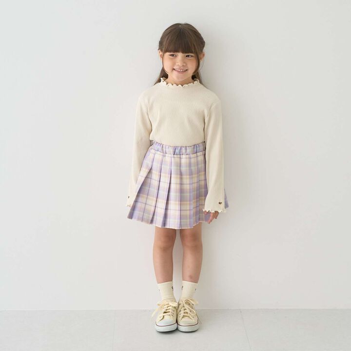 Ribbed Fabric Turtleneck,Pearl white, medium image number 1