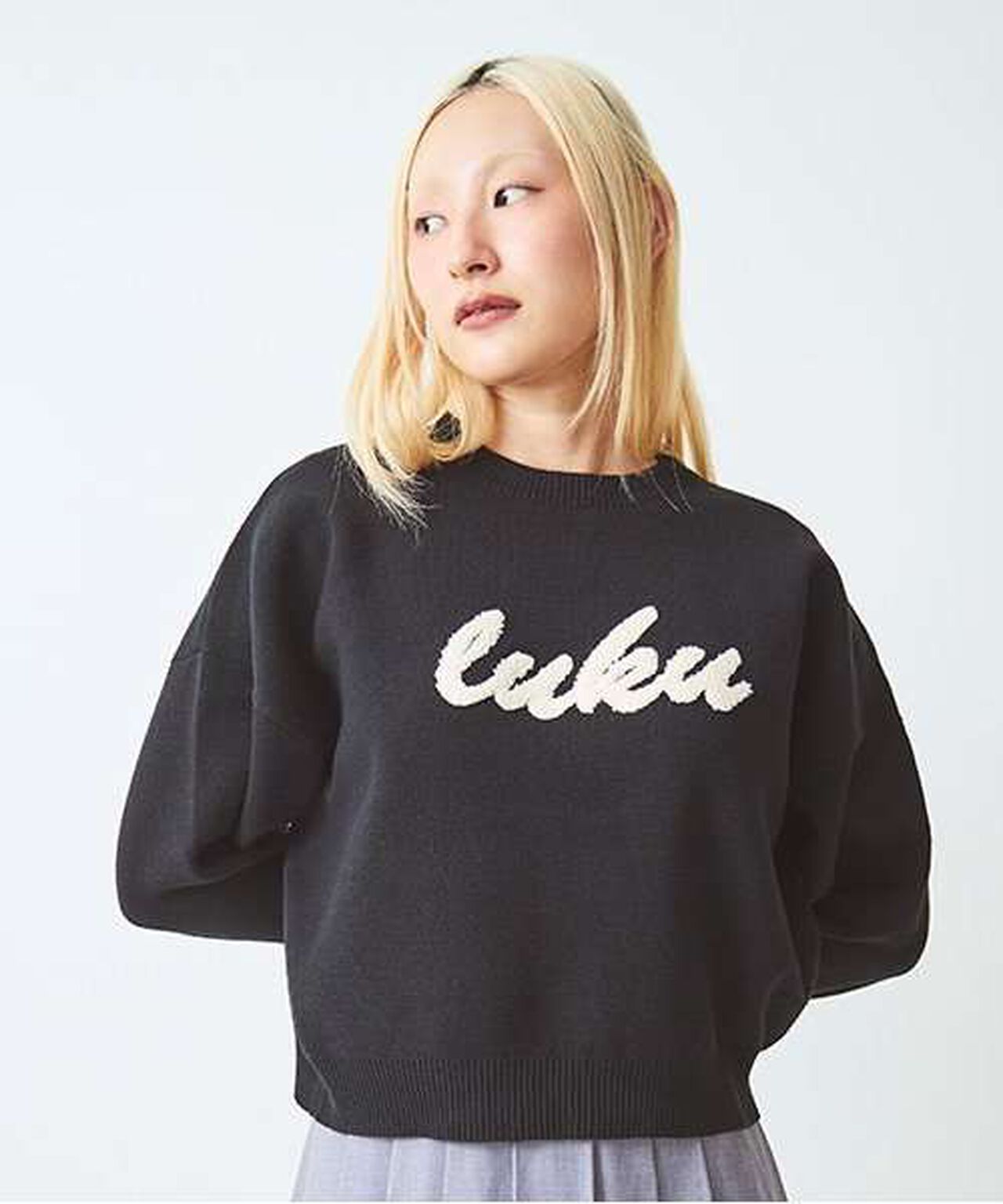 Embroidered Logo Knit Pullover,Ivory, large image number 17