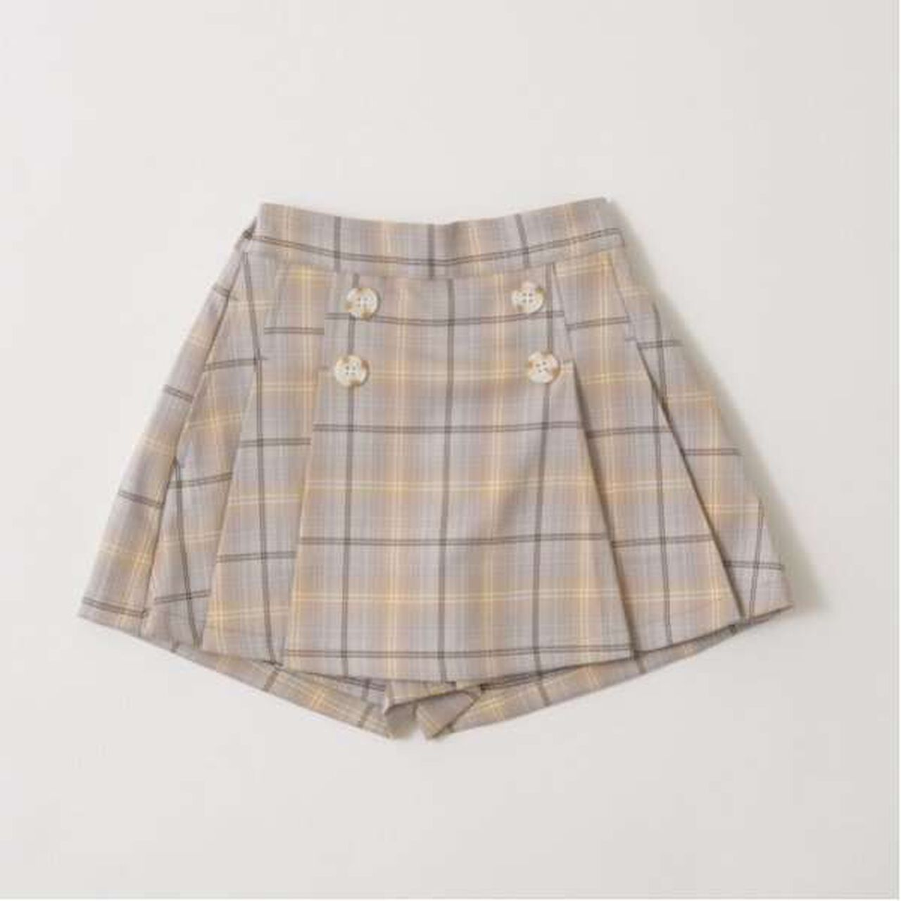 Tuck Pleated Skirt-Pants,Light gray, large image number 12