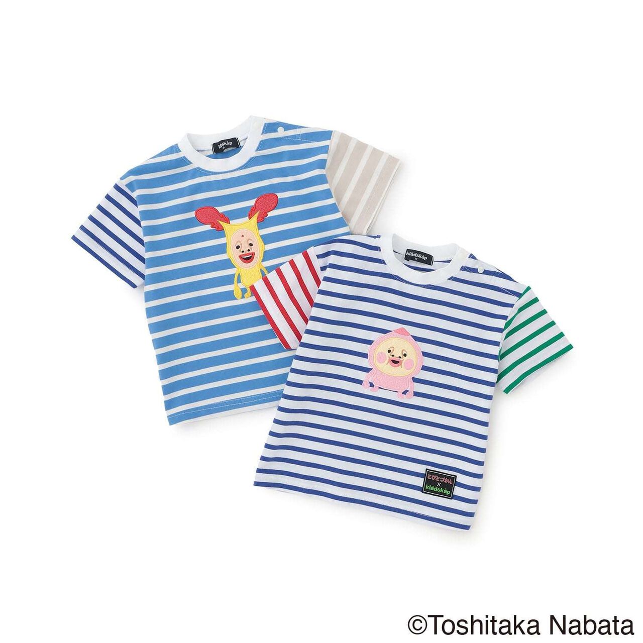 [Kobito Zukan] Stripe Pattern Short-Sleeve T-Shirt,Navy, large image number 9