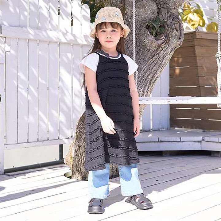 Frill Knit Lace Camisole One-Piece Dress,Ivory, medium image number 12