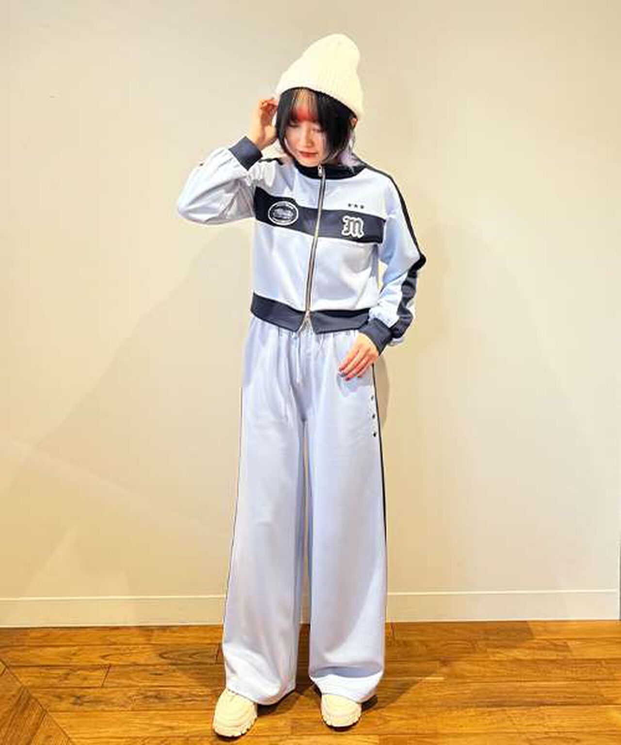 Bi-Color Logo Track Jacket,Black, large image number 8