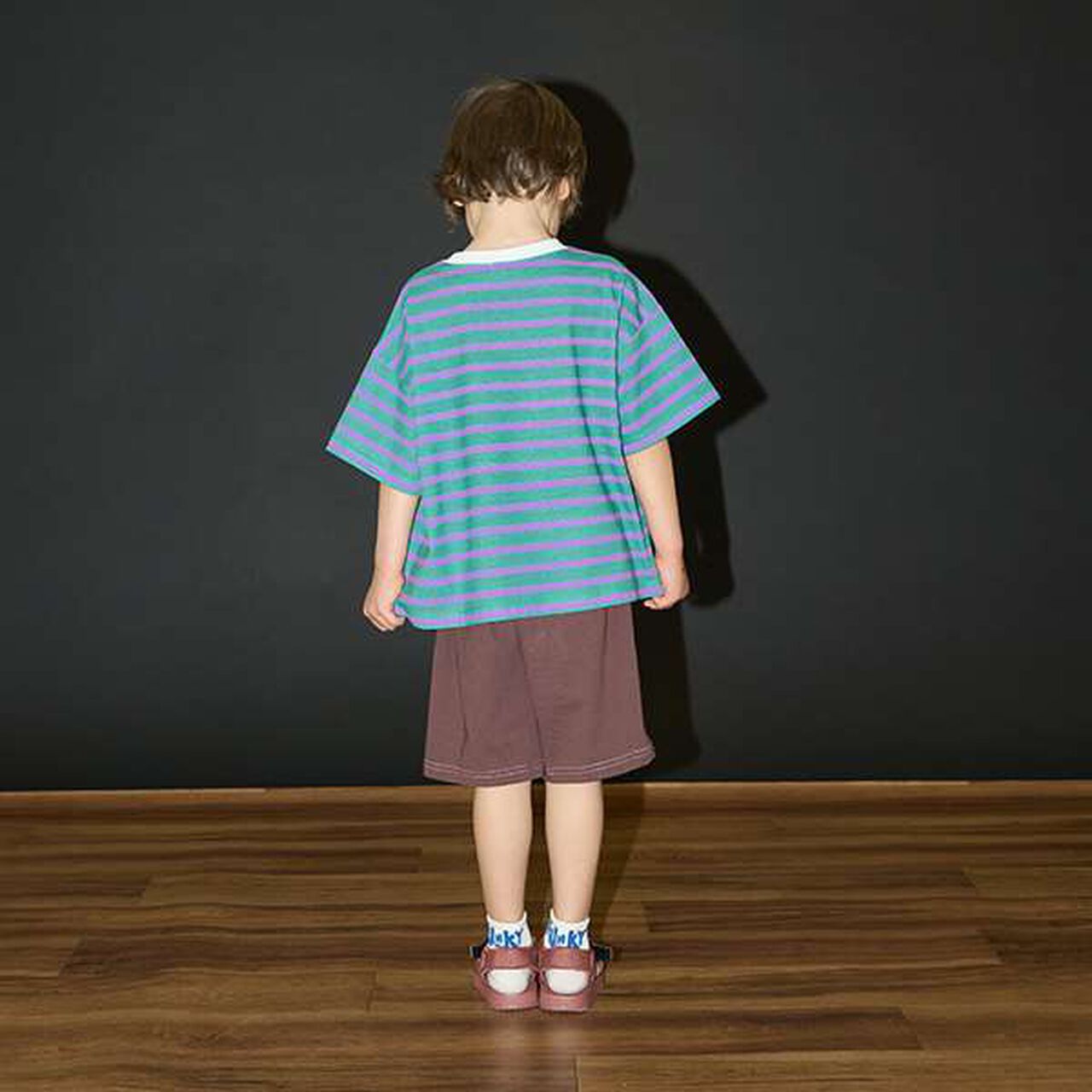 [Kaiteki Tenjiku] Print Stripe Big T-Shirt,Mustard, large image number 11