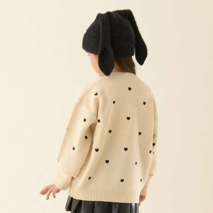 Heart & Flower Embroidered Sweater Set,Cream, medium image number 17