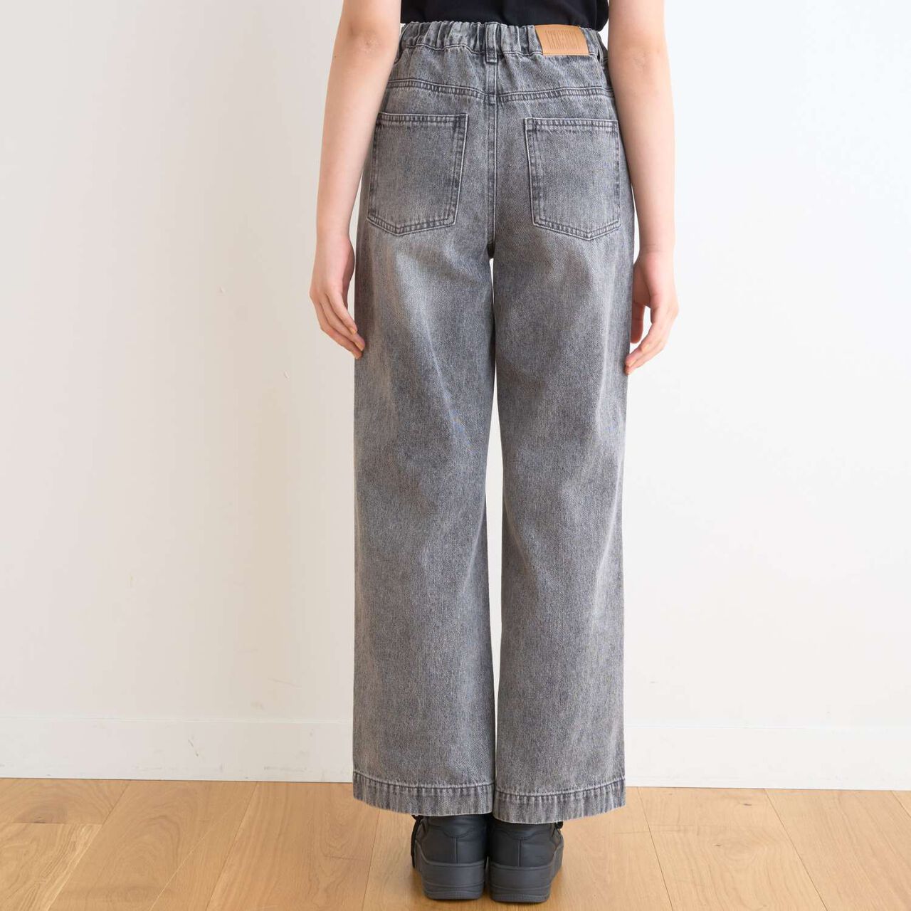 [LTXC/Cool Touch] Distressed Denim Wide Pants,Gray, large image number 17