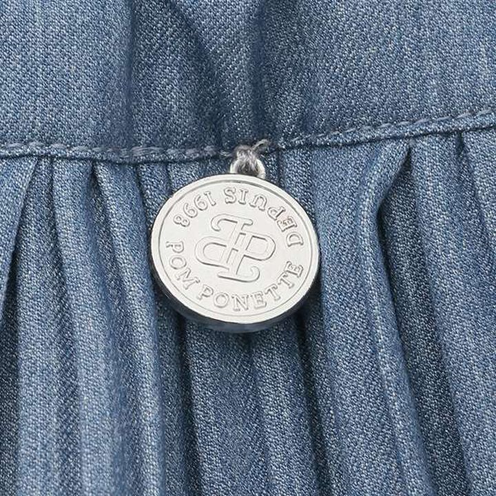 Easy Pleated Skirt-Pants,Moderate blue, medium image number 4