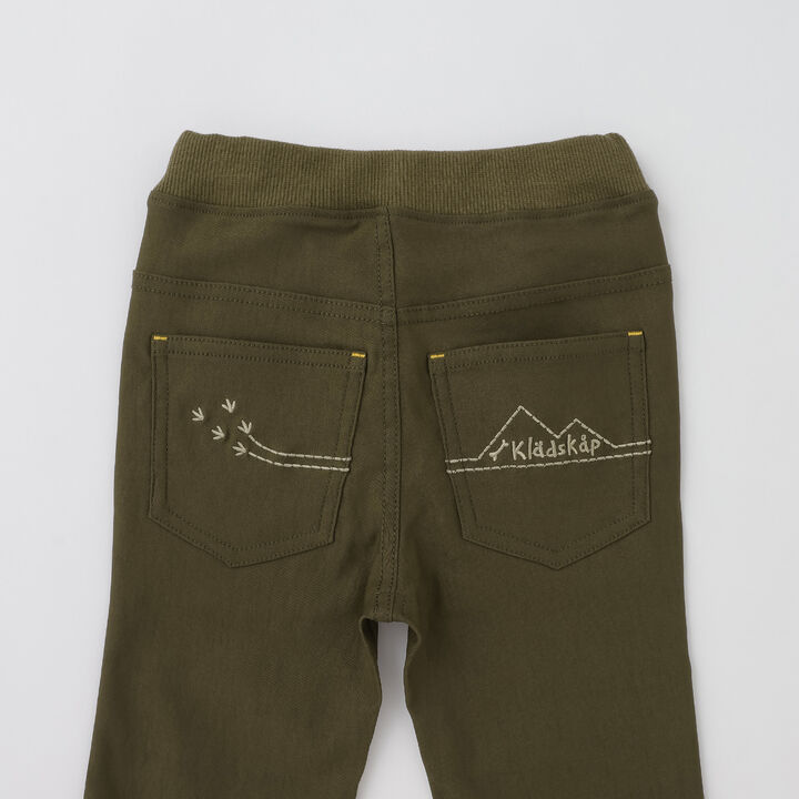 [Popular Item Restocked] [Not Available at Physical Stores] Dinosaur Embroidered Long-Length Straight Pants,Khaki, medium image number 8