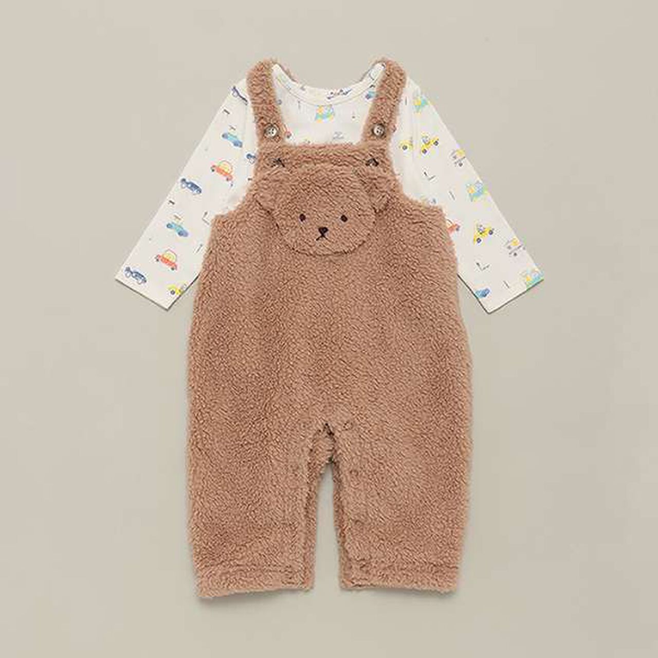 Animal Drive Overalls Suit,Pearl white, large image number 0