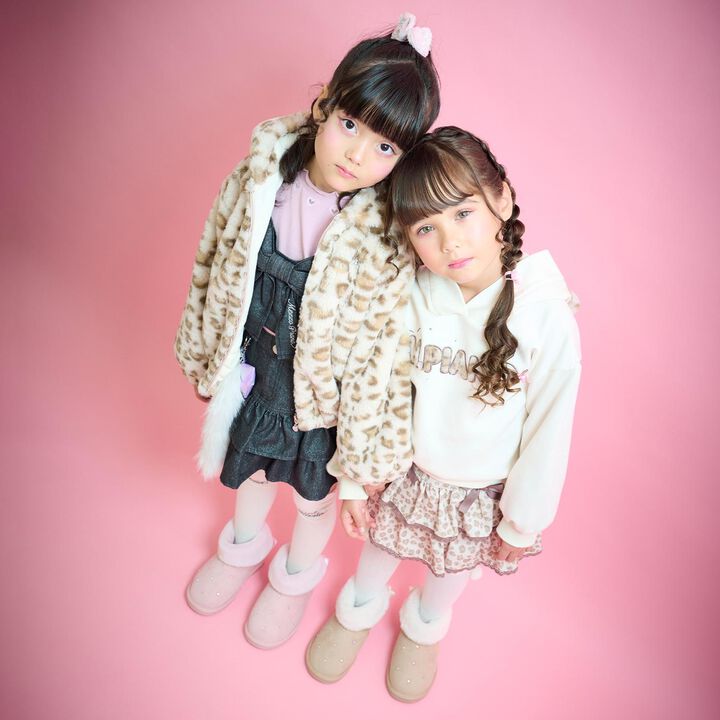 Leopard Print Faux Fur Bomber Jacket,Beige, medium image number 13