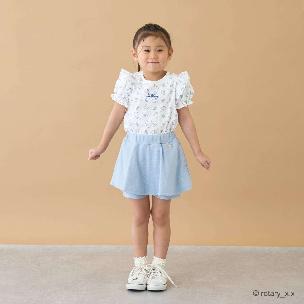 100% Cotton Lovely Monmon Quick-Dry UV Puff Sleeve All-Over Print T-Shirt,Yellow green, large image number 13