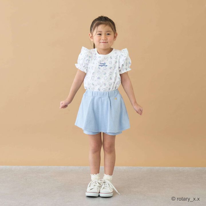 100% Cotton Lovely Monmon Quick-Dry UV Puff Sleeve All-Over Print T-Shirt,Yellow green, medium image number 13