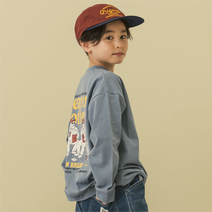 [Parent-Child Matching] [365D.] OFUZAKE Wide Long-Sleeve T-Shirt,Navy, medium image number 1