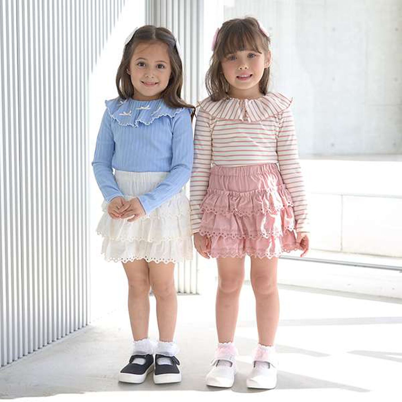 Front and Back Both OK! Collared Long-Sleeve T-Shirt,Pink, large image number 9