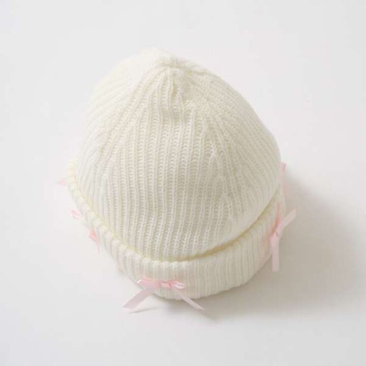 Ribbon Flower Assortment Knit Cap,Sax blue, medium image number 13