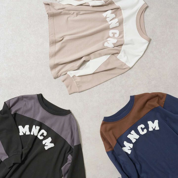 [MNCM] Bi-Color Big T-Shirt (Kaiteki Tenjiku),Navy, medium image number 12