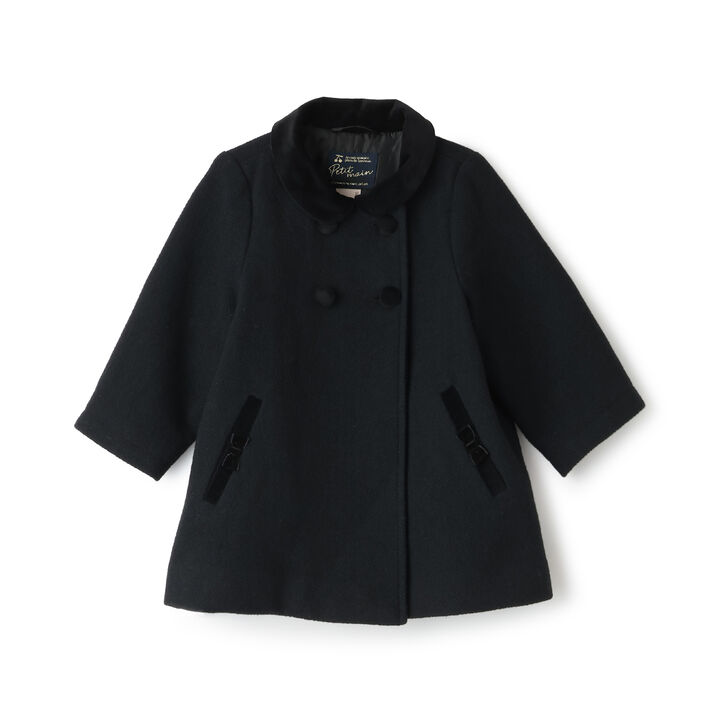 [Link/Washable] Double-Breasted Coat,Navy, medium image number 7
