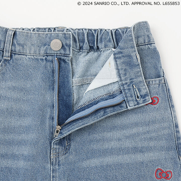 [Sanrio Characters] Embroidered Denim Pants,Emerald green, medium image number 14