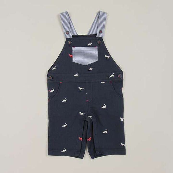 Dinosaur Embroidered Overalls,Beige, medium image number 13