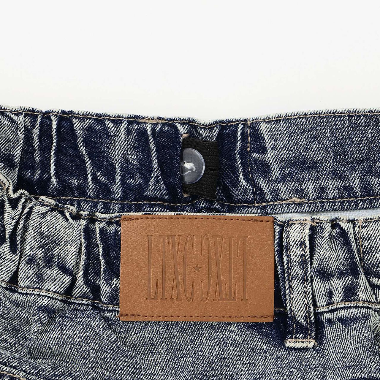 [LTXC / Cool Touch] Sparkling Distressed Denim Shorts,Blue, large image number 10