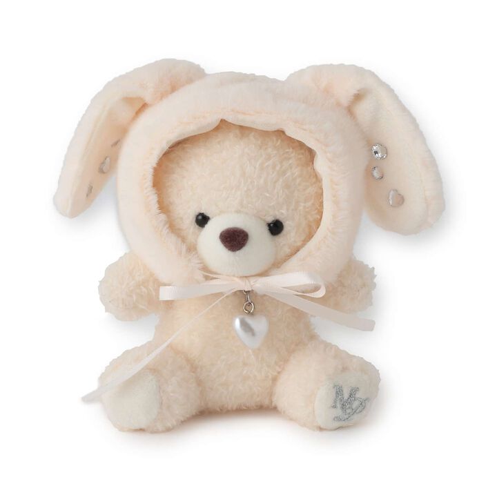 Fluffy Bunny Bear Charm,, medium