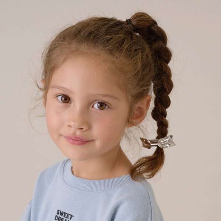 Ribbon-Shaped Hair Clip,Gold, medium image number 7