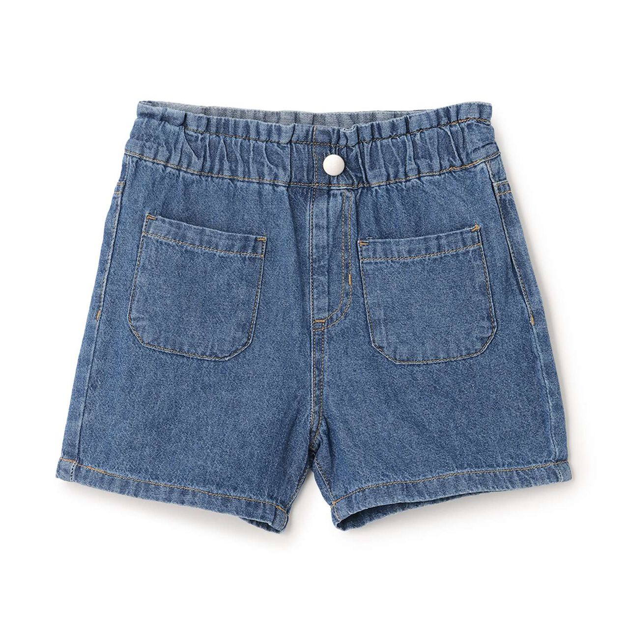 Washed Heart Pocket Shorts,Blue, large image number 5