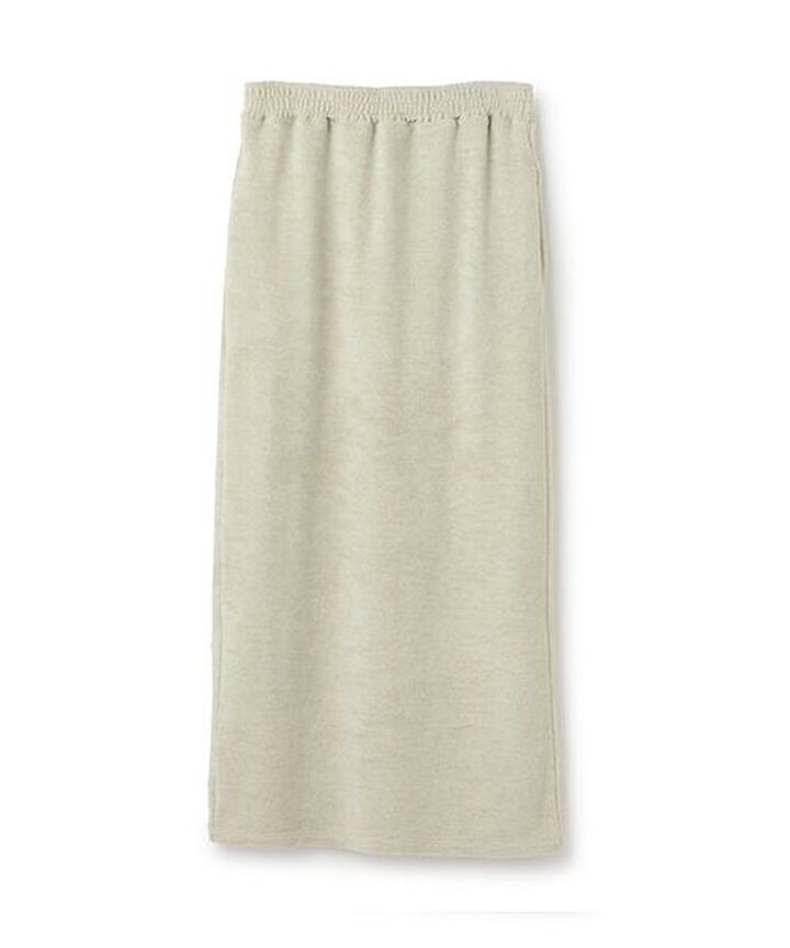 Pile Long Skirt,Light green, medium image number 18