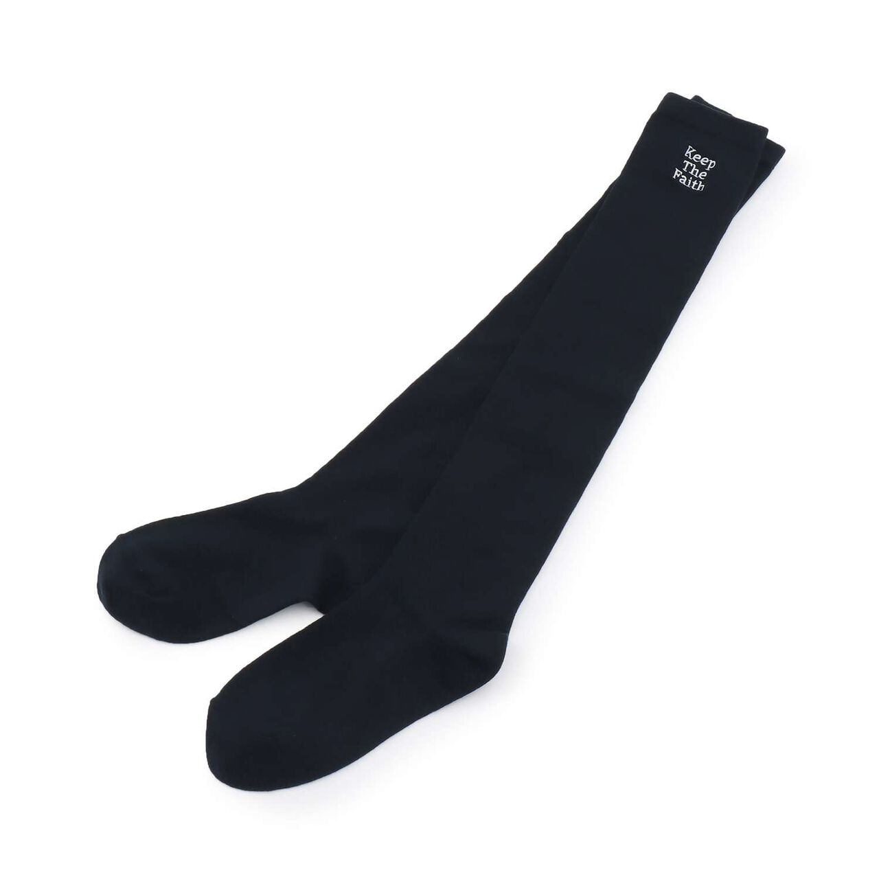 3-Tier Embroidered Knee-High Socks,Navy, large image number 0