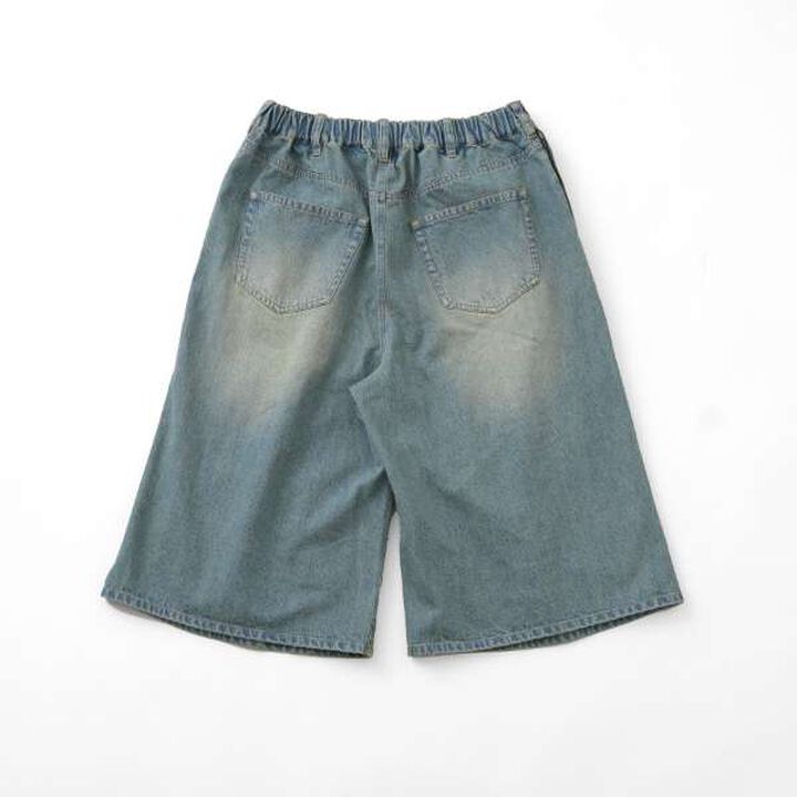 [GLSW.] Denim Wide Baggy Shorts,Blue, medium image number 6