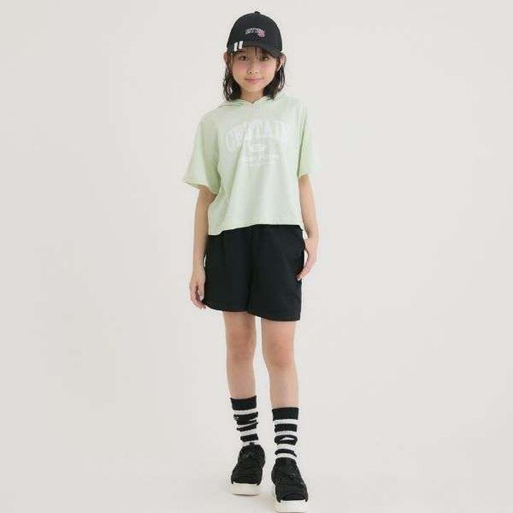 Cool Touch Short-Sleeve Hoodie + Half Pants Set,Yellow green, medium image number 22