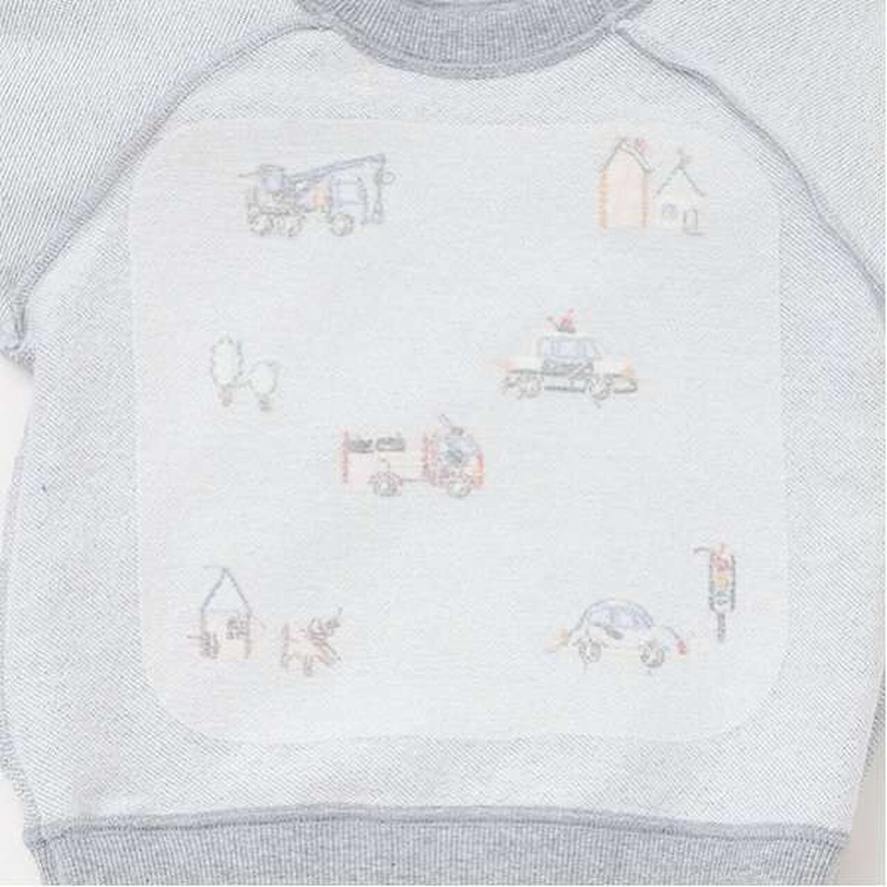 Vehicle Embroidered Sweatshirt,Top gray, large image number 14
