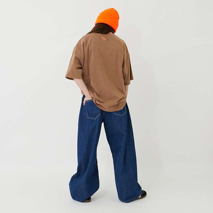 [FORGETNEVER] Heavyweight Pigment-Dyed Printed T-Shirt,Brown, medium image number 15