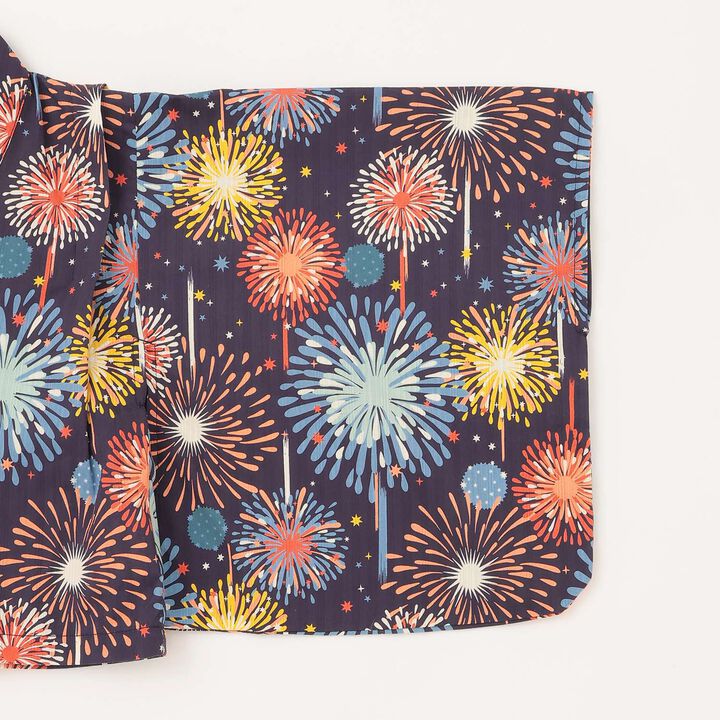 Yukata Set with Fireworks Pattern,Pearl white, medium image number 10