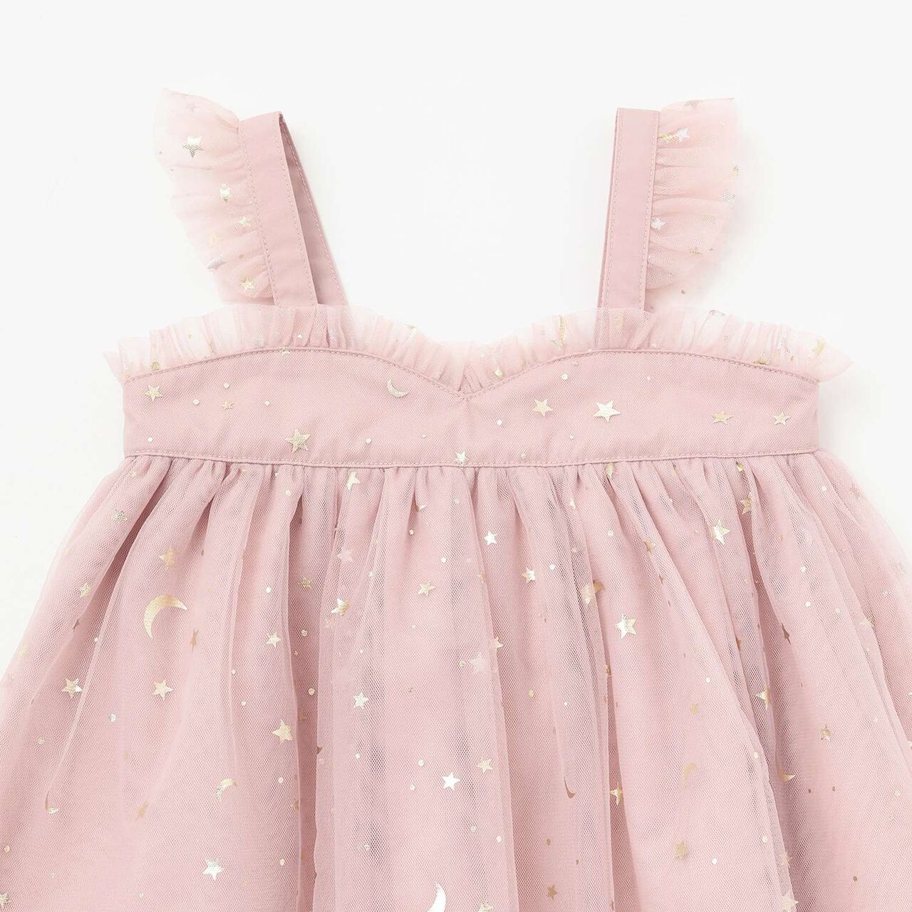 Star Tulle One-Piece Dress Suit,Pearl white, large image number 3