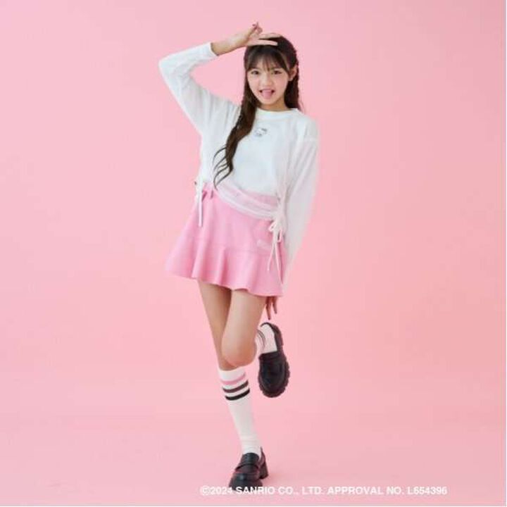 Hello Kitty Tulle Layered Shirt,Black, medium image number 7