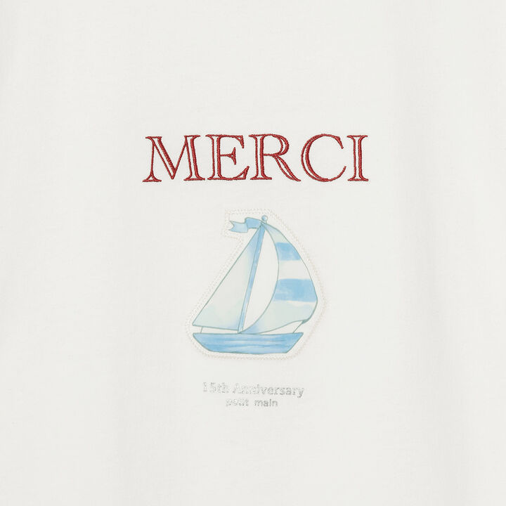 [Parent-Child Matching] [Cool Touch] 15th MERCI Short-Sleeve T-Shirt,Pearl white, medium image number 14