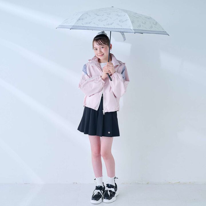 [UV 100%] [Heat Shielding] [Light Blocking] [All-Weather] With a Melody♪ Pattern Folding Umbrella,Ivory, medium image number 11