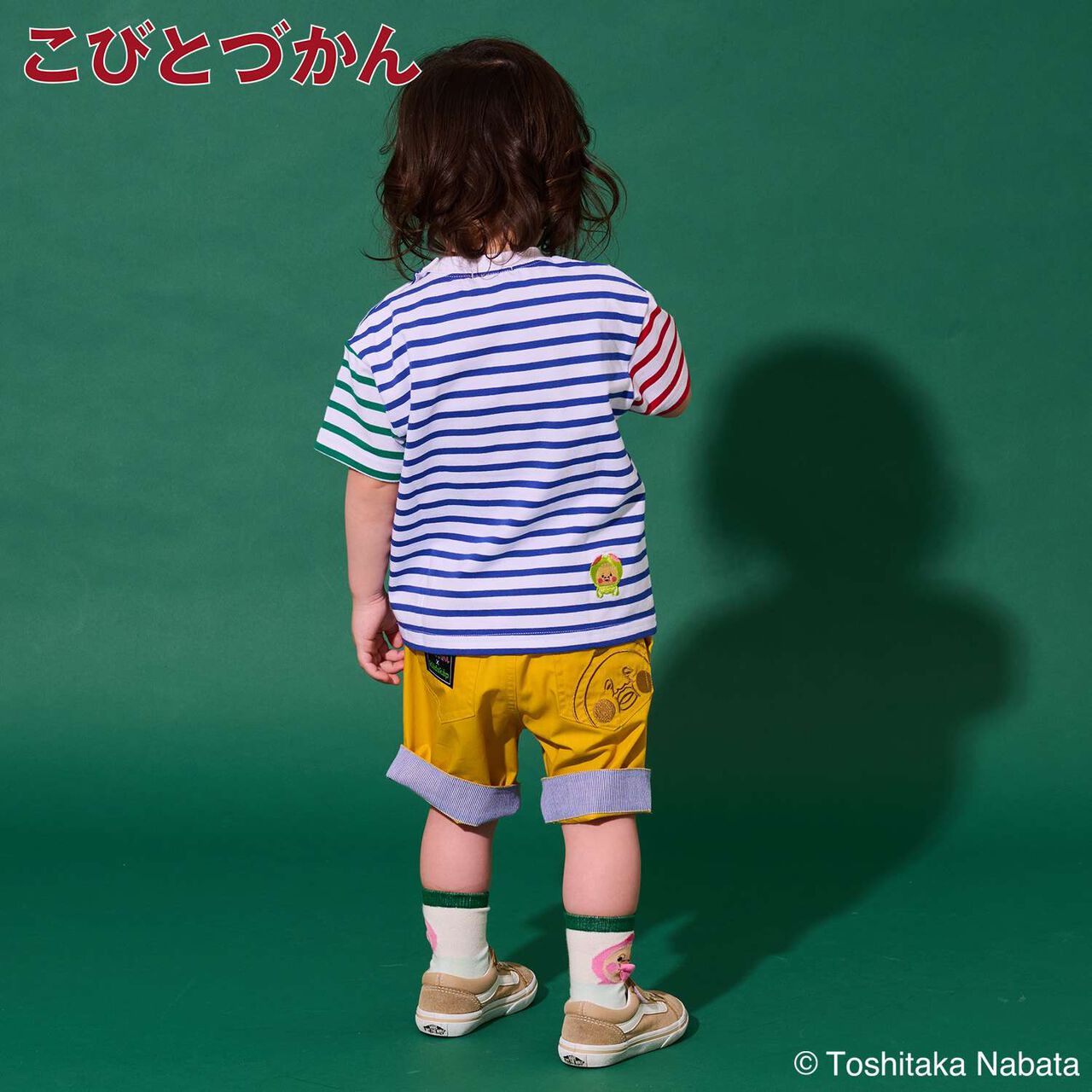 [Kobito Zukan] Stripe Pattern Short-Sleeve T-Shirt,Navy, large image number 22
