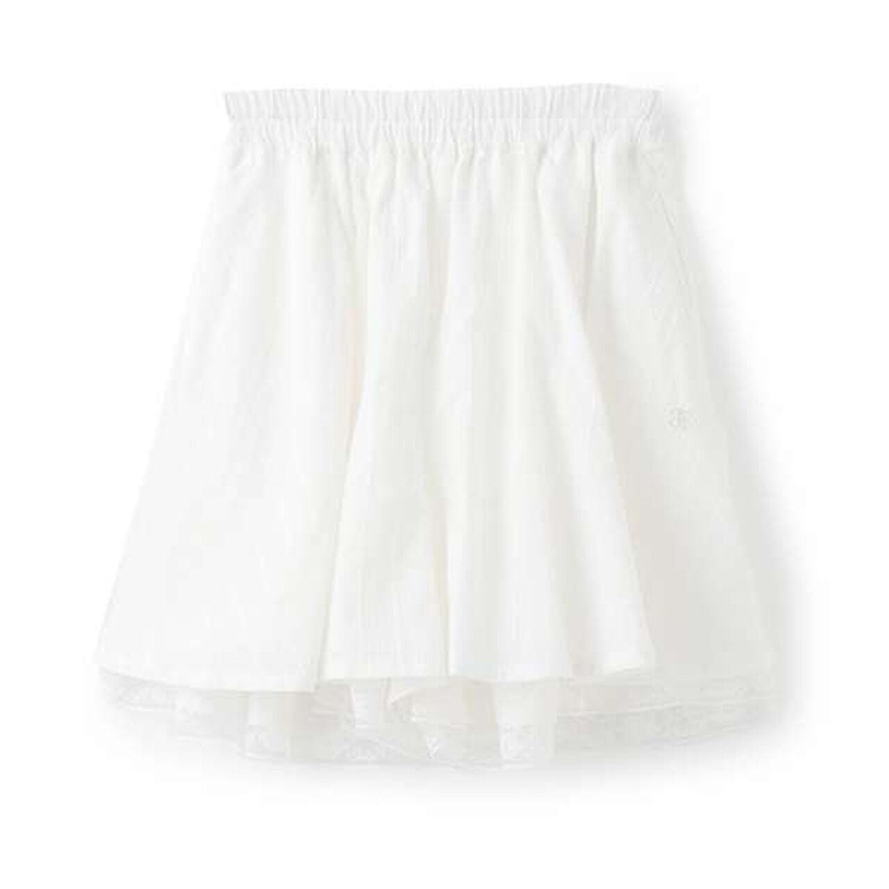 Lace Hem Culottes,Off white, large image number 10