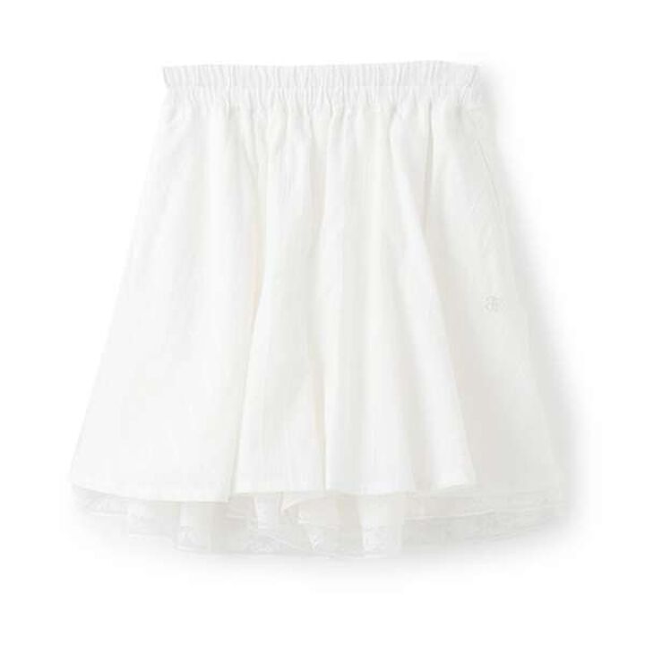 Lace Hem Culottes,Off white, medium image number 10