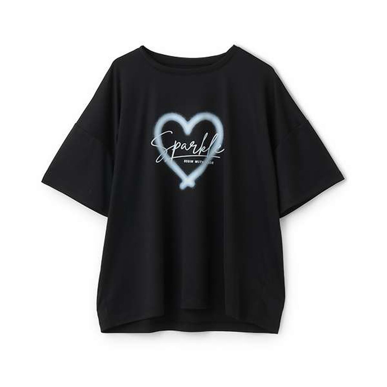 [SWIM] Spray Print Rash T-Shirt,Black, large image number 3