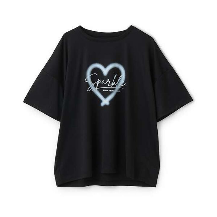 [SWIM] Spray Print Rash T-Shirt,Black, medium image number 3
