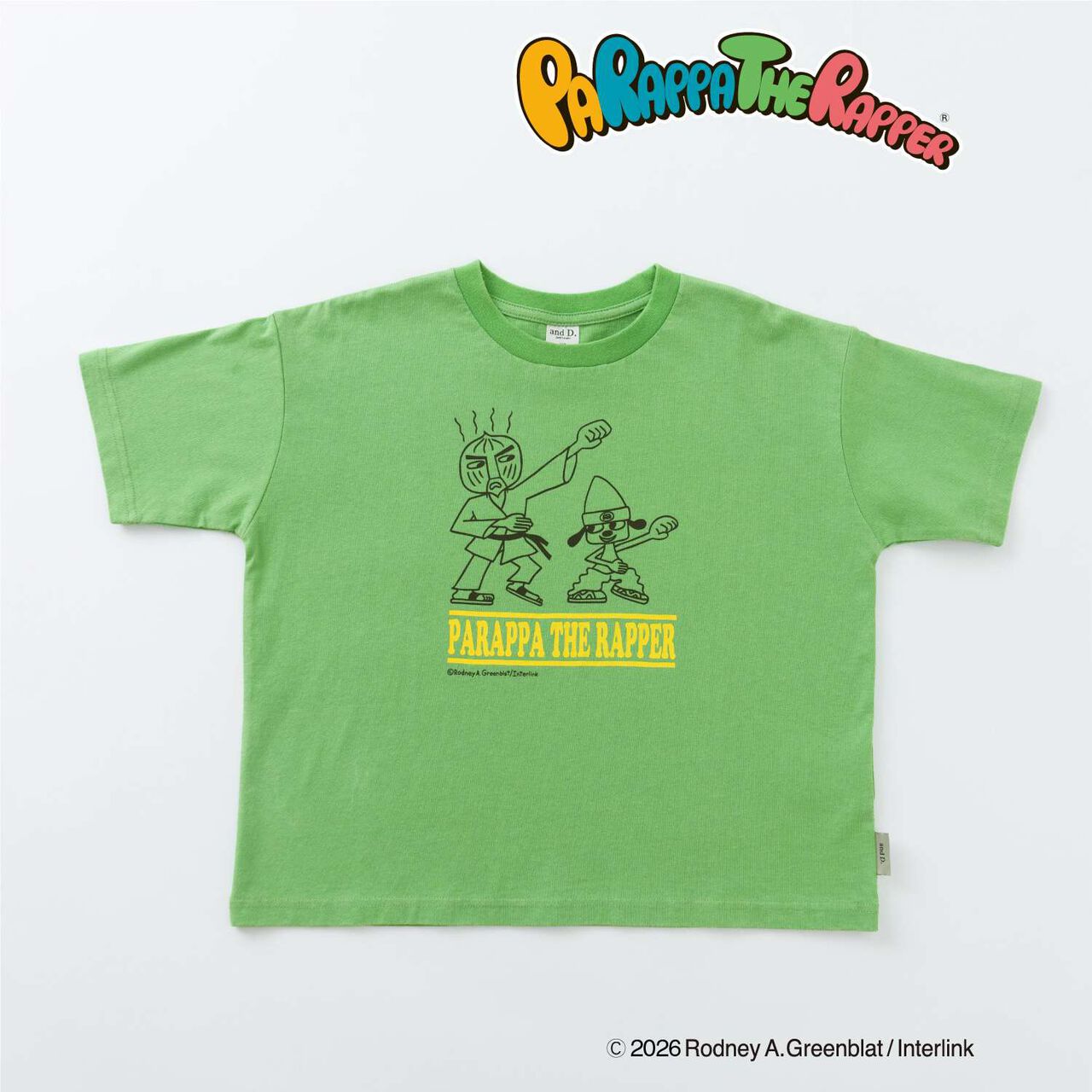 [PaRappa the Rapper] 彩色寬版撞色標誌短袖T恤,橙色, large image number 19