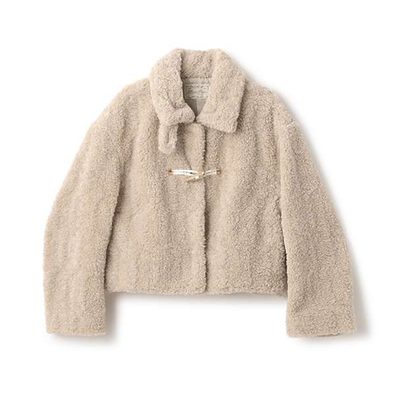 Fluffy Boa 2 WAY Duffle Coat,Ivory, large image number 0