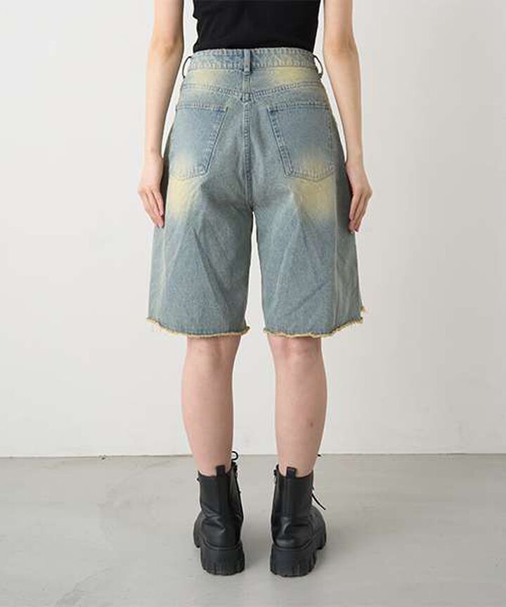 Denim Half Pants,Gray, medium image number 11