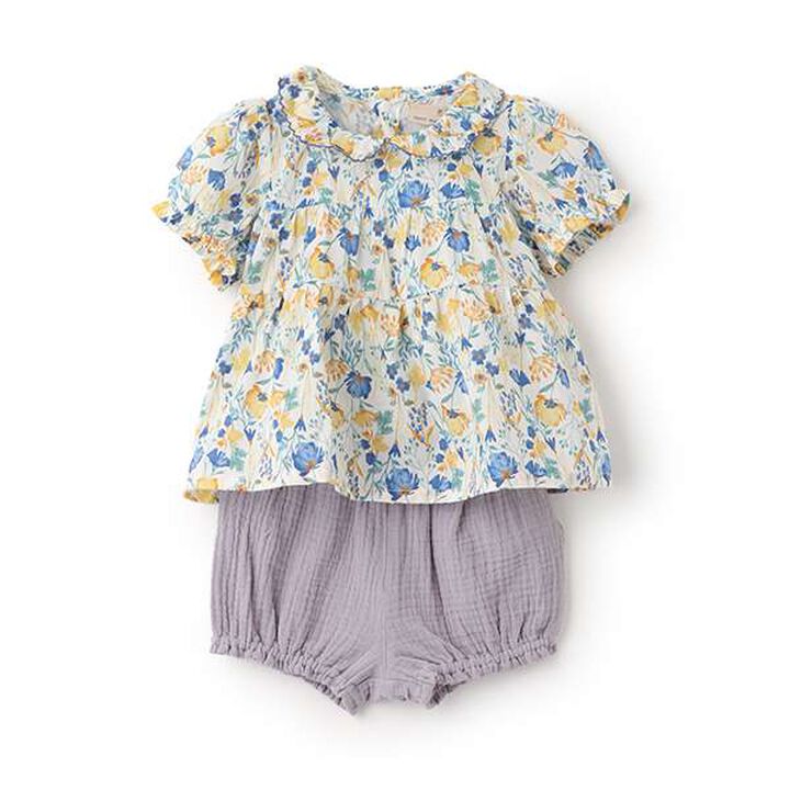 Floral Tunic Pants Set,Blue, medium image number 7